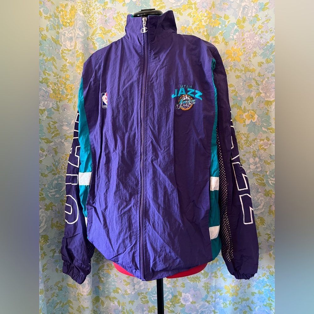 Vintage Champion Utah Jazz windbreaker